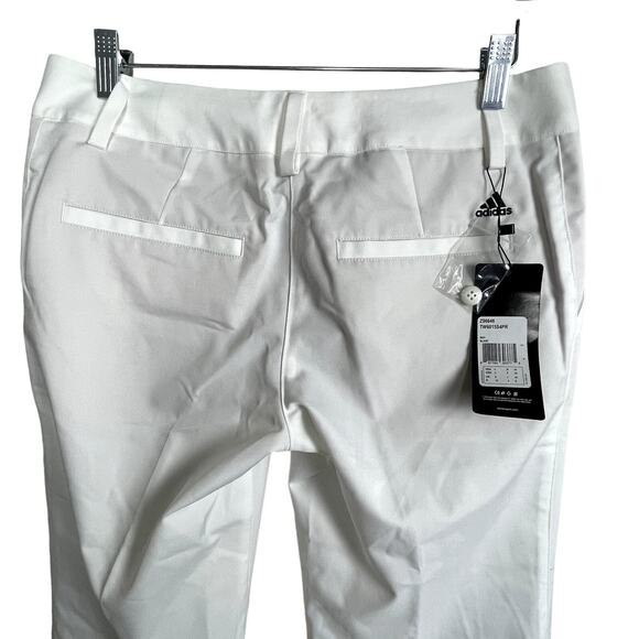 NWT Adidas PGA Jessica Korda Stretch Golf Pants Trousers‎ White Size 4 Tall - Picture 4 of 8